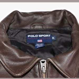polo sport leather jacket